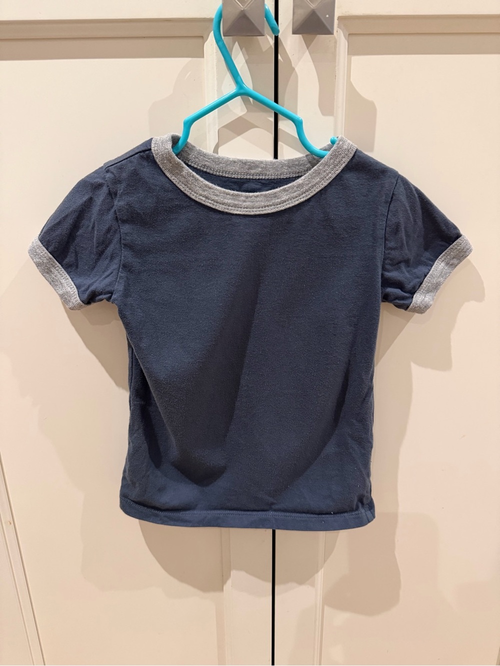 Mini mioche 12-24m Navy Blue Contrast Trim Tee